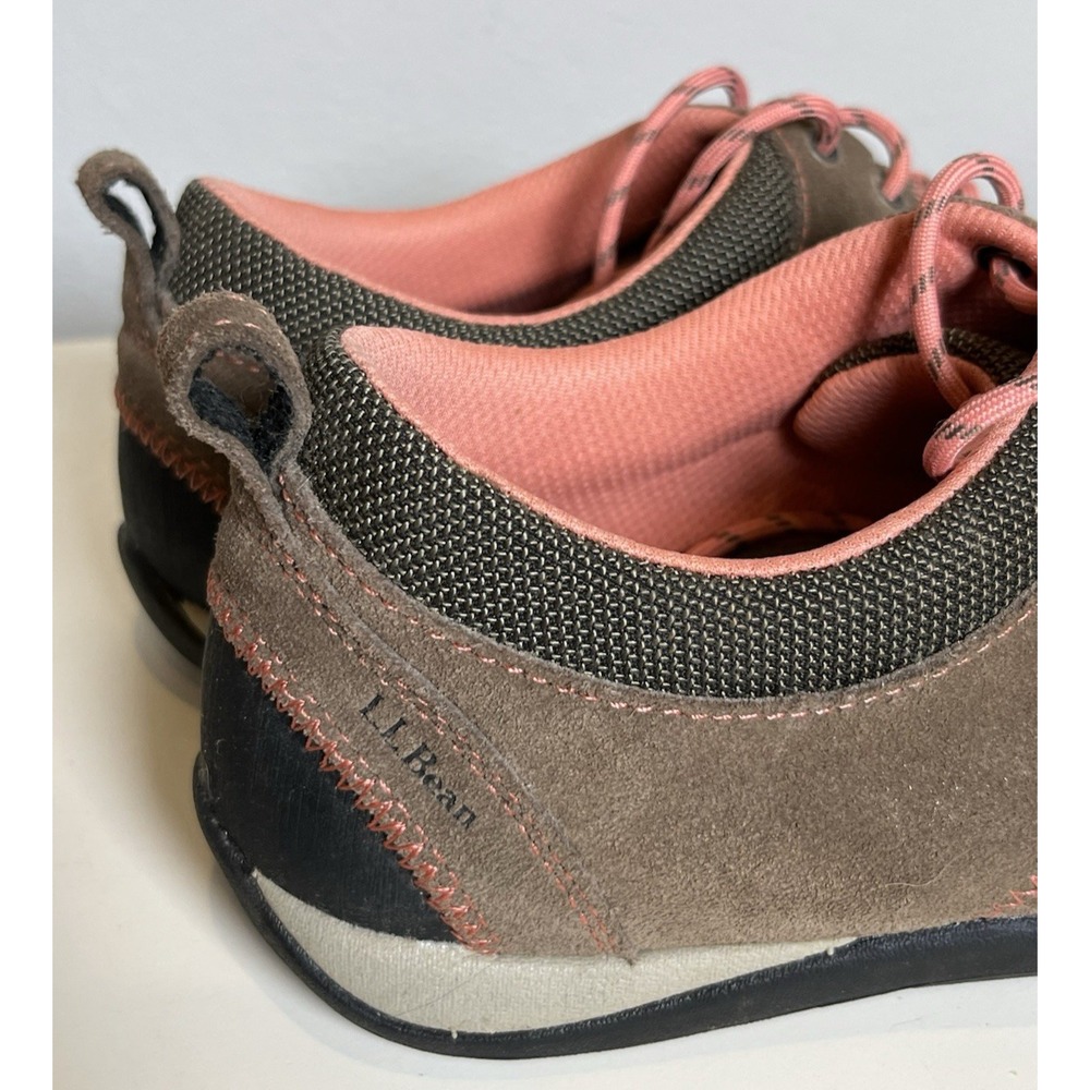 LL Bean Women's BeanSport Brown Suede Lace Up Low Top Sneakers Size 9 Medium - Picture 3 of 10